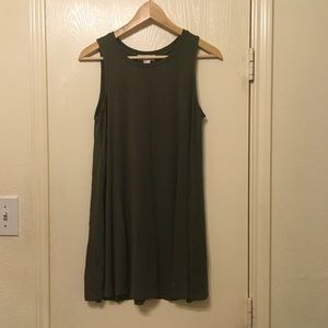 Loose army green dress